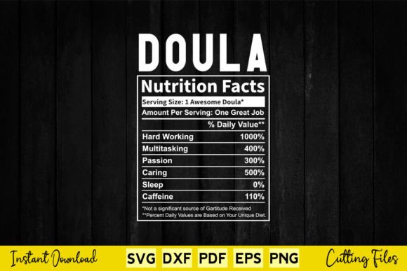 Funny Doula Nutrition Facts SVG: A Designer’s Review