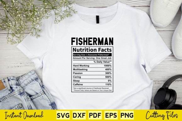 Review: Funny Fisherman Nutrition Facts SVG for Embroidery