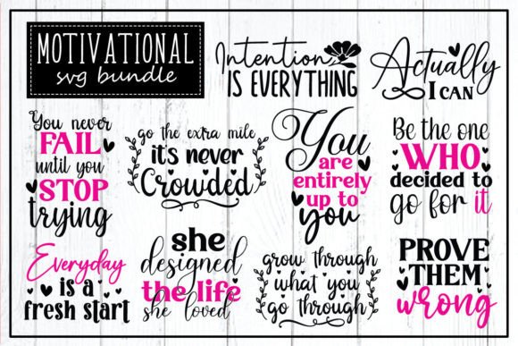 Review: Motivational Quotes Bundle SVG Design for Embroidery