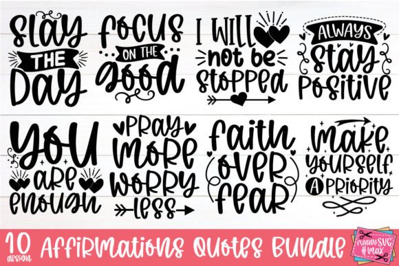 Reviewing the Affirmations Quotes SVG Bundle for Stitchers
