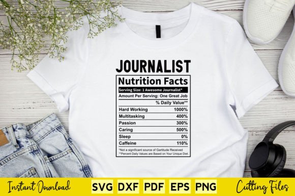 Reviewing the Funny Journalist Nutrition Facts SVG