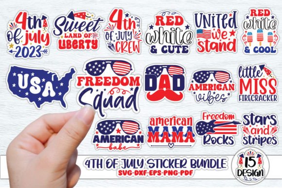 Reviewing the Patriotic 4th of July Stickers Bundle for Stitchers